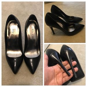 🚫SOLD Black stiletto pumps sz 6.5/fits like 6US